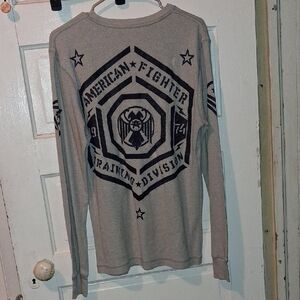 American Fighter Gray and Black Long Sleeve Shirt